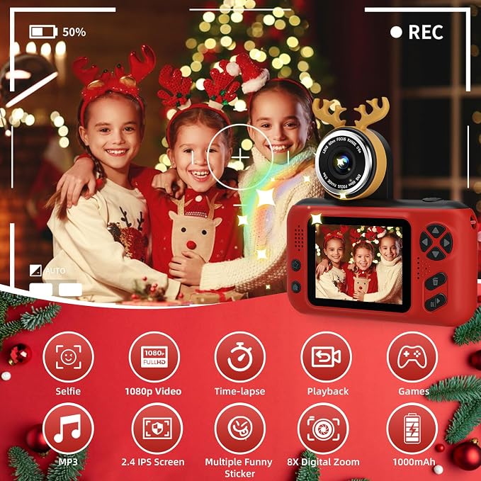 Makolle Kids Camera for Girls, mini Camera for Childrens Age 3-8, Drop Proof