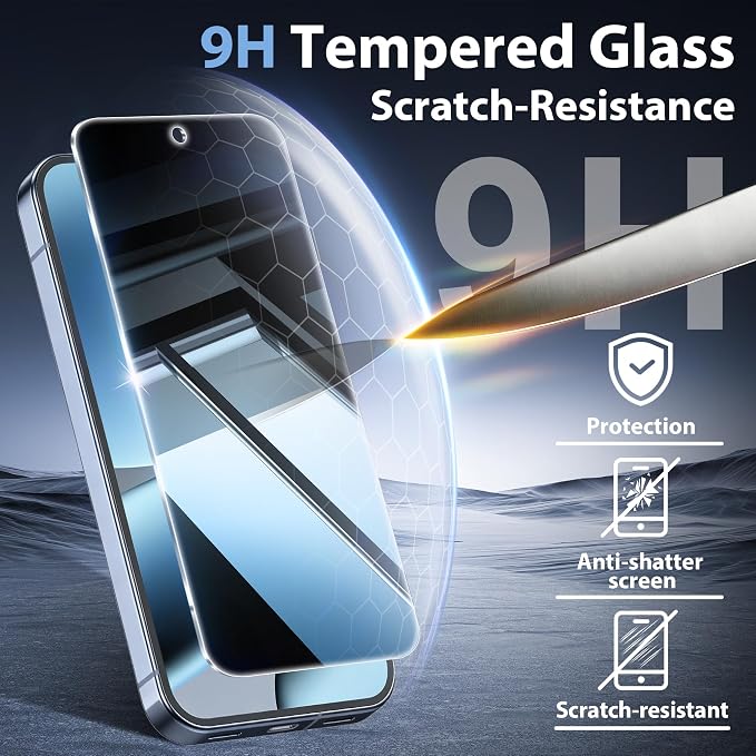 2 Pack for Google Pixel 10 Pro XL Privacy Screen Protector, 2 Pack Camera