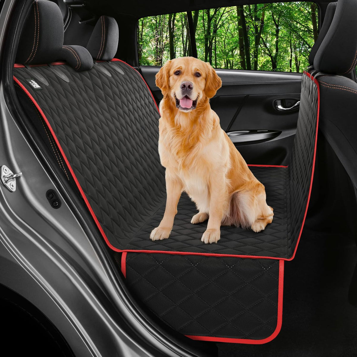 Dog Car Seat Cover for Back Seat, Dog Hammock for Car, SUV, Truck & Tesla