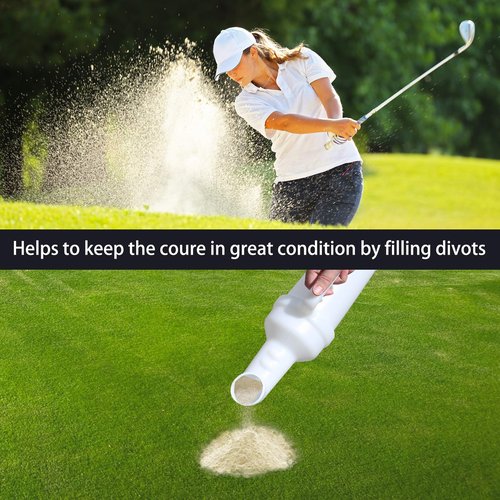 10L0L Universal Golf Cart Sand Bottle with Holder for Yamaha, EZGO, Club Car, Divot Filler Sand Seed Container Dispenser - 1 Pack