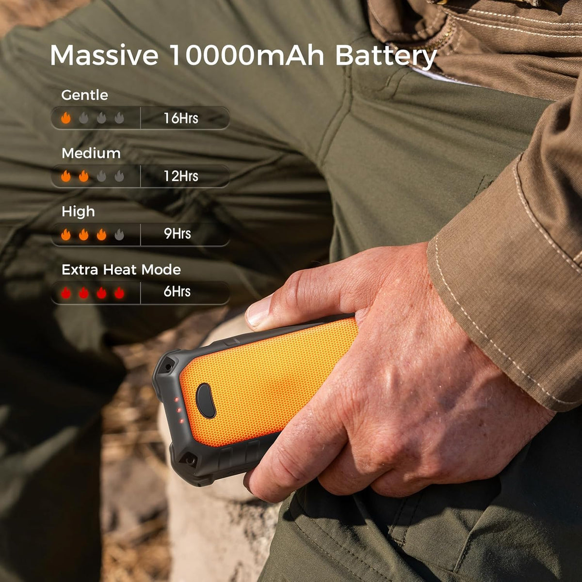 OCOOPA Hand Warmers - IP56 Waterproof Rechargeable 10000mAh | Extra Heat Mode & Torchlight for Winter Outdoor Activities