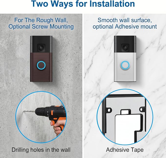 No-Drill Adhesive Doorbell Mount