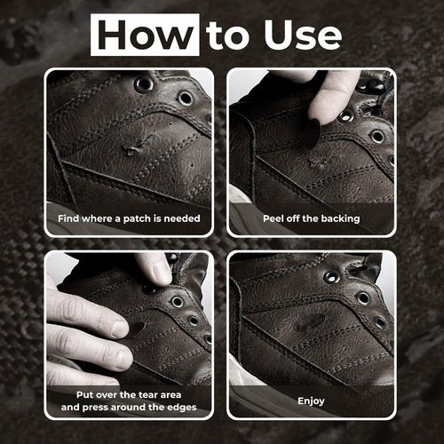 aZengear Repair Patches - Waterproof, Self-Adhesive, Tear-Resistant for Jackets, Tents & More | 11 Pcs, Charcoal Brown