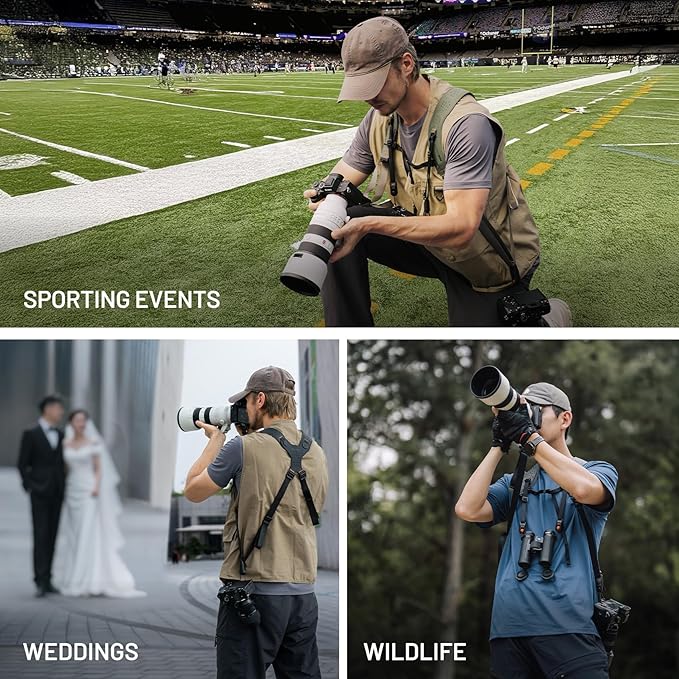 PGYTECH Camera Strap Master, Dual Shoulder Harness