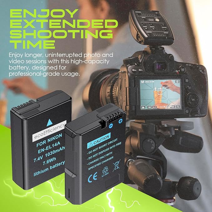 2-Pack of EN-EL14, EN-EL14A Batteries
