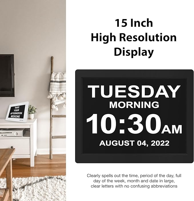 American Lifetime New 2026 Dementia Clock Large Digital Clock