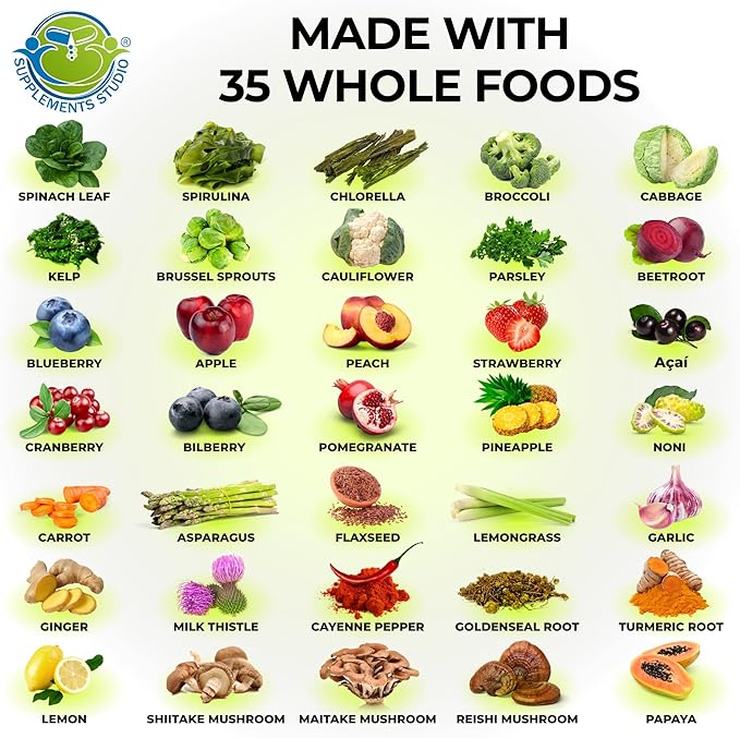 Vegan Whole Food Daily Multivitamin with Iron, Methylated Multivitamin for Women and Men, Made with Fruits & Vegetables, B-Complex, Probiotics, Enzymes, CoQ10, Omegas, Turmeric, Non-GMO, 90 Count