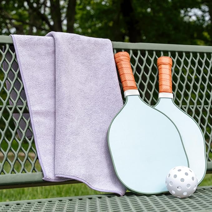 S&T INC. Microfiber Gym Towels, Yoga Towel for Home and Gym Bag, 16 Inch x 27 Inch, 6 Pack