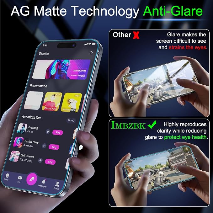 IMBZBK 3 Pack Matte Screen Protector