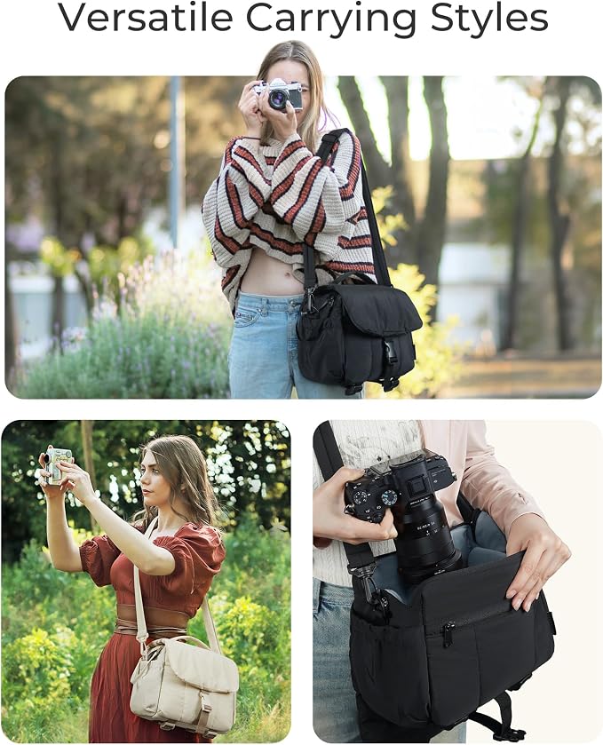 BAGSMART Small Camera Bag, DSLR Camera Case
