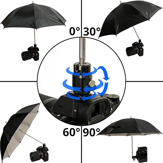 Hot Shoe Umbrella, Protects Camera from Rain
