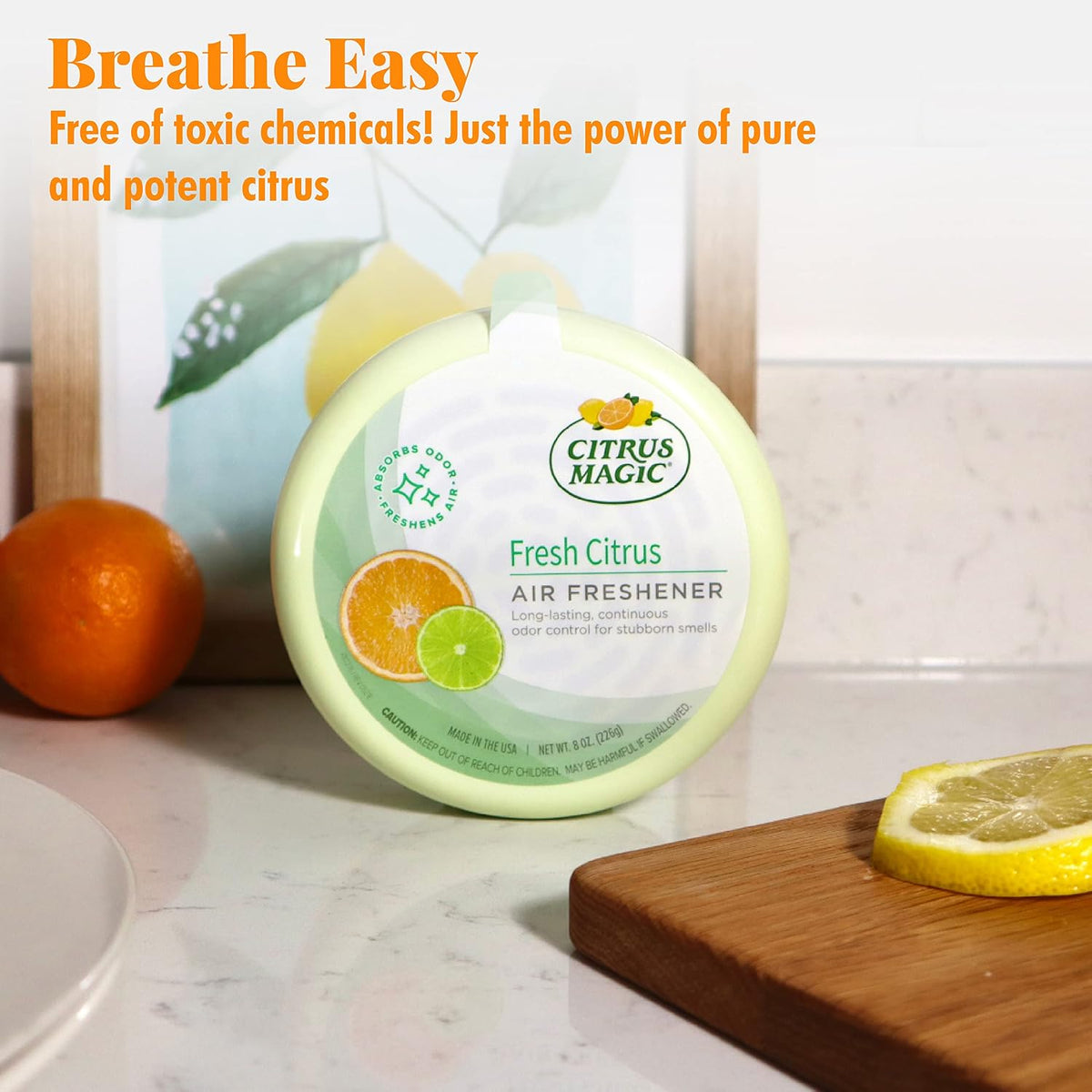 Citrus Magic 2-Pack Solid Air Freshener, 8-Ounce, Citrus