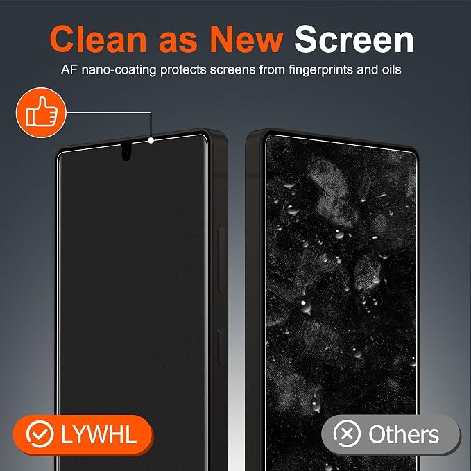 LYWHL 2+2 Pack for Samsung Galaxy S26 Ultra Matte Privacy Screen Protector