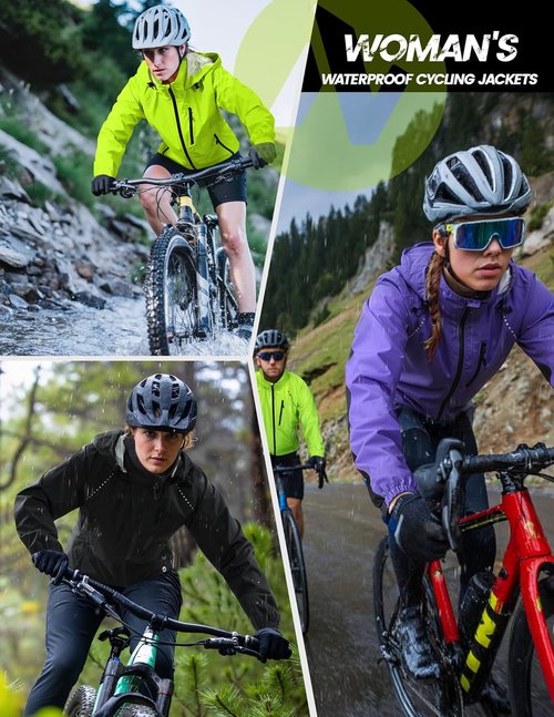 Nepest Women's Lightweight Waterproof Cycling Rain Jacket - Packable Hooded Windbreaker with UPF 50+ Protection