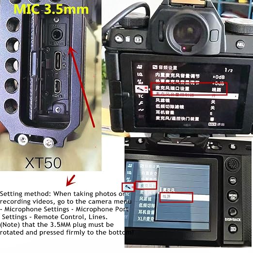 RSS-3.5mm DJI Ronin for Fuji GFX100II/xt50/xs10/x-s20/gfx100RF Cable for DJI