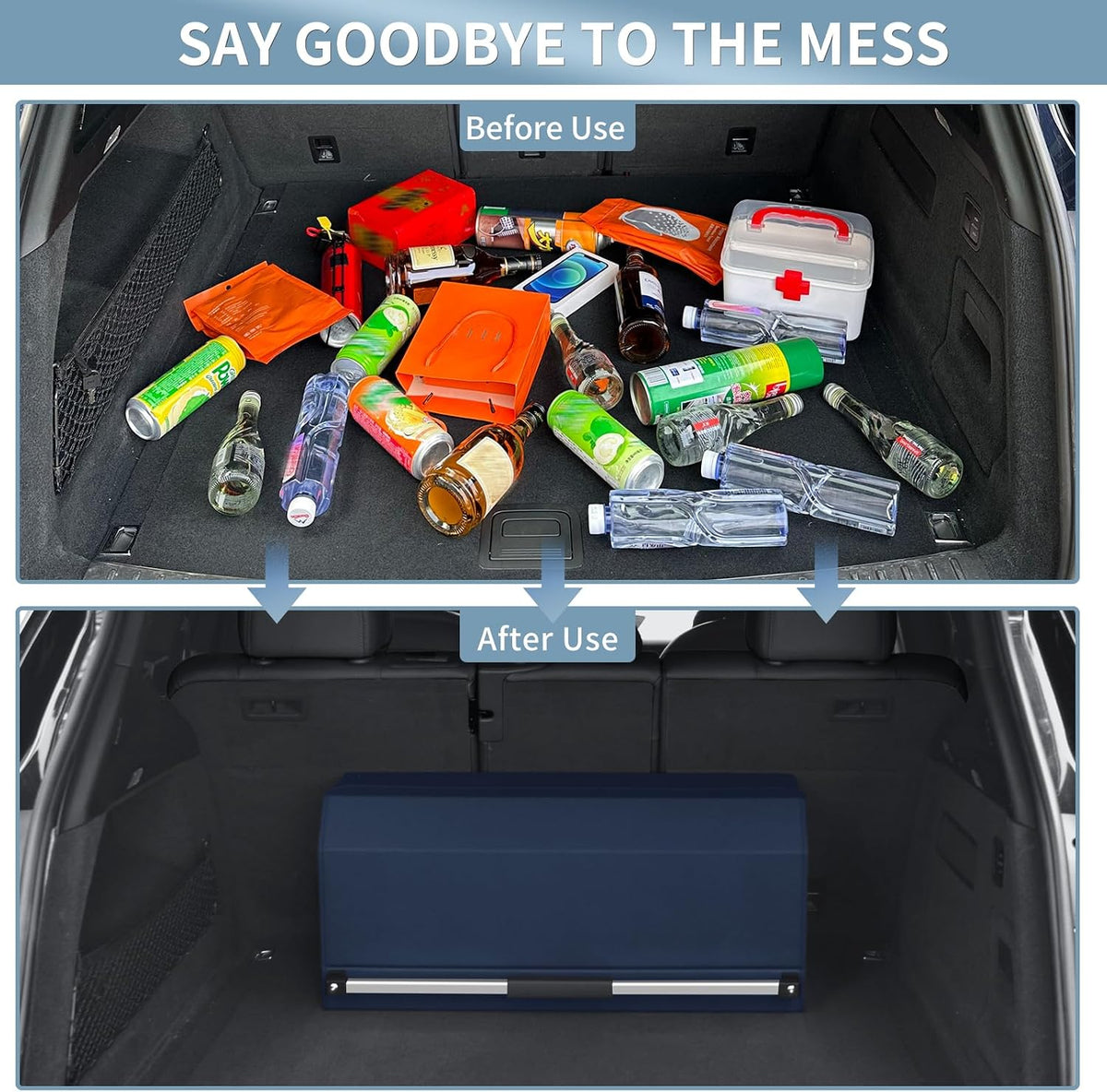 Leather Trunk Organizer for SUV, Car Trunk Organizers and Storage