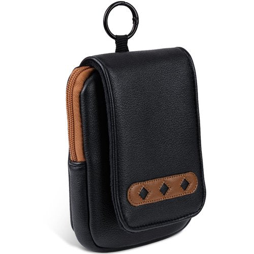Craftsman Golf Thick Padded Synthetic Leather Soft Range Finder Case Holder Magnetic Flap Compatiable with Callaway 300 Pro and Bushnell Tour X/Tour V2/V3/V4/V5/PRO X2 and Others (Black and Brown)