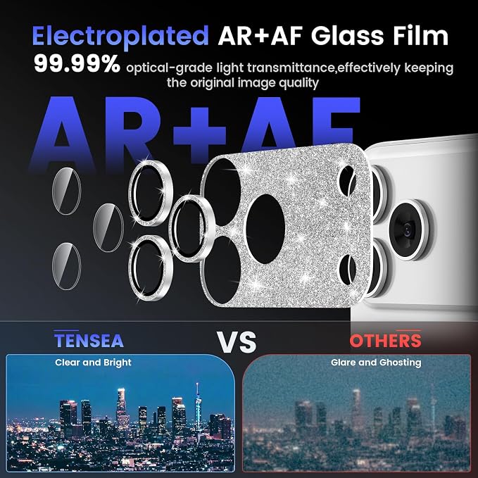 Tensea for iPhone 17 Pro Camera Lens Protector, Metal Aluminum Alloy Tempered