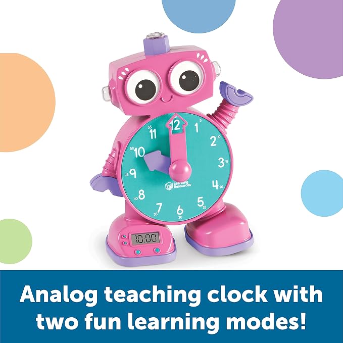Learning Resources Tock The Learning Clock Pink