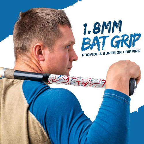 Great-Tacky 1.8mm Bat Grip | Non-Slip Dotted Baseball Bat Tape - 43'' for Baseball & Softball