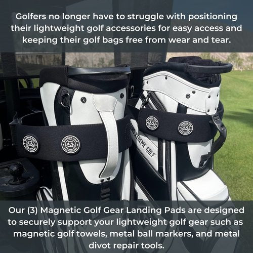 Magnetic Golf Cart Sleeve Utility Strap - Securely Attach Your Lightweight Golf Accessories to Your Cart with Powerful Magnets and Durable Design, Golfer Accessories, Golf cart Accessories (Black)