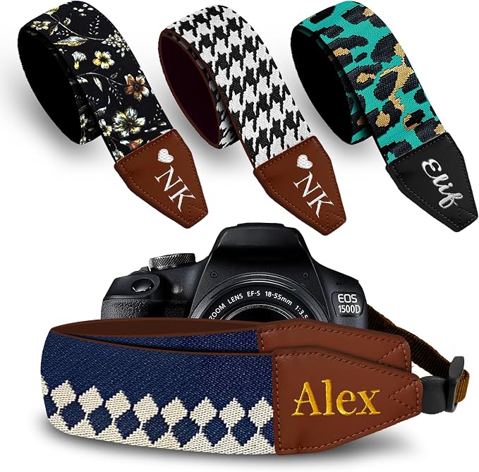 Art Tribute Custom Blue Diamond Camera Strap