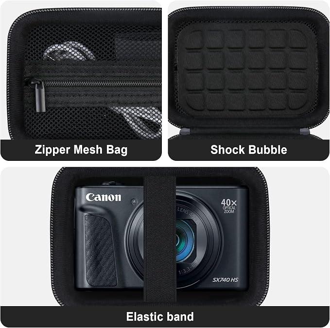 Hard Carrying Case for Canon PowerShot SX740 HS/ELPH 360 HS/ SX730 HS/ SX720