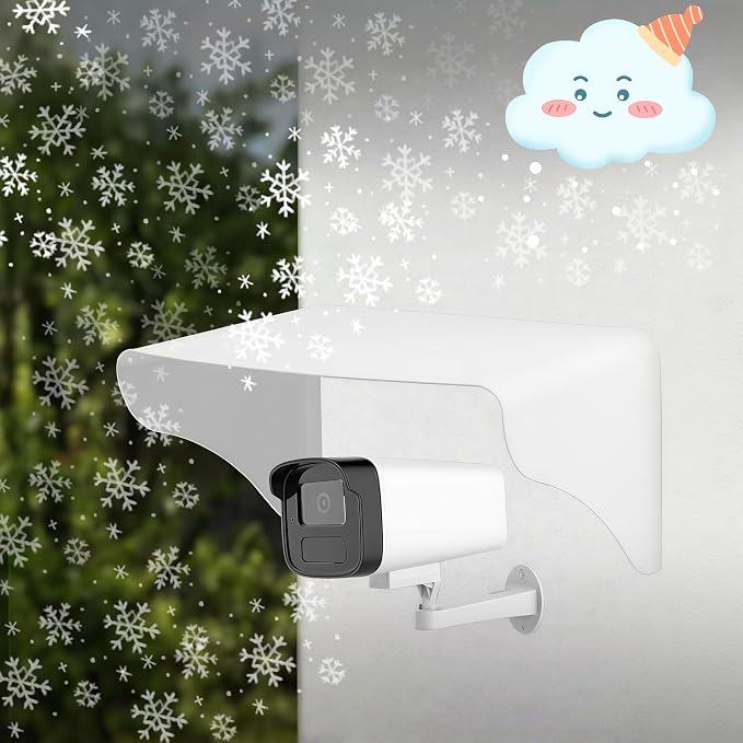 Metal Security Camera Rain Snow Shield Cover, Universal Outdoor Sunshade