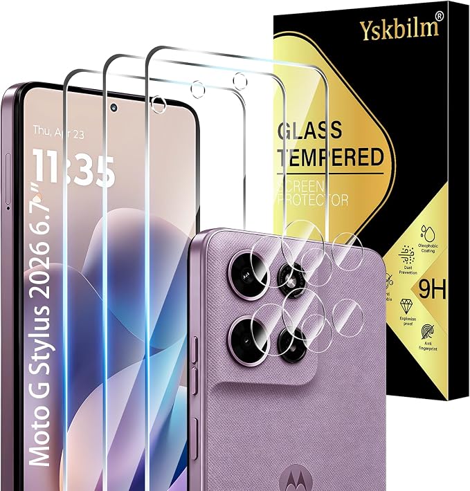 Designed for Motorola Moto G Stylus 5G 2026 Tempered Glass Screen Protector +