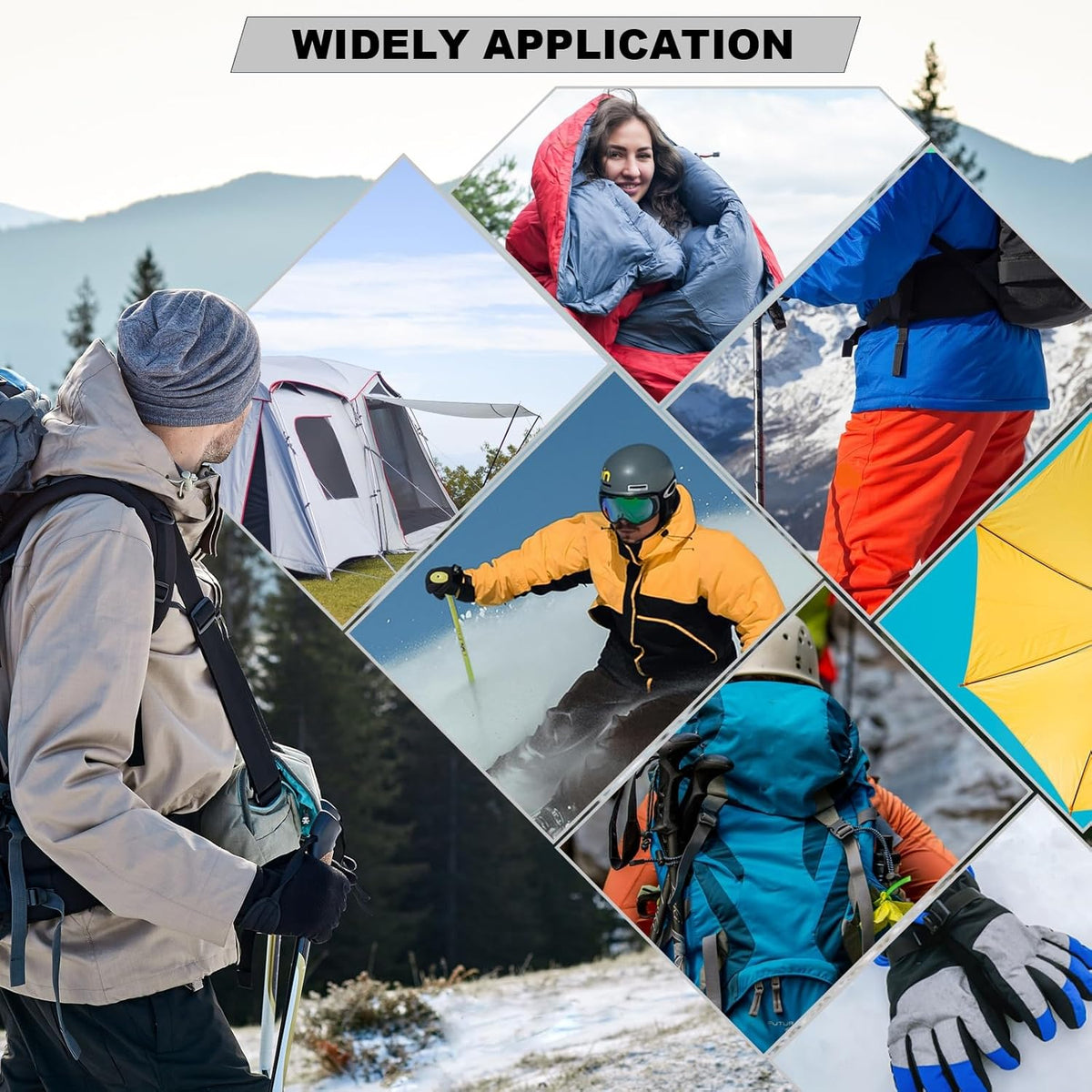 OAZ Nylon Repair Patches - 8 Self-Adhesive Waterproof Fabric Patches for Outdoor Gear | Gray/White, 7.87 x 5.9 Inch