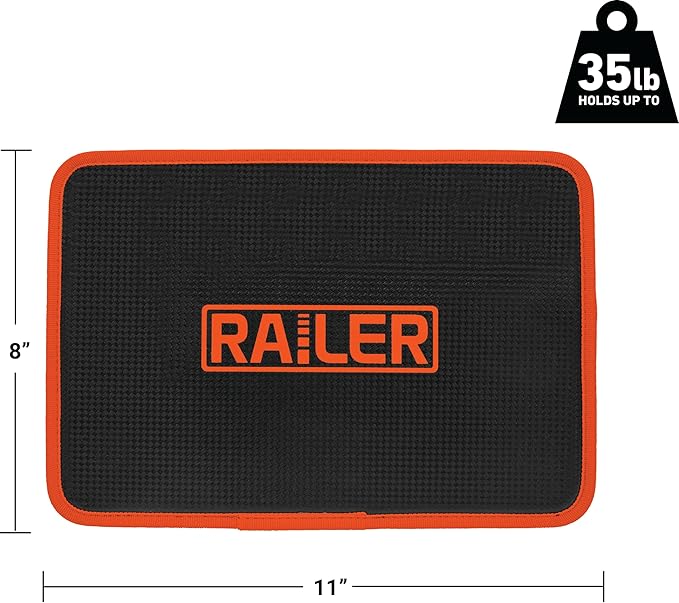 Railer Exta Large Magnetic Tool Mat for Mechanics – Flexible Magnetic Mat Holds 35 lbs. Heavy Duty Magnet Pad & Magnetic Work Mat – Non-Slip Magnetic Tool Pad for Auto Repair & Shop