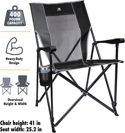 GCI Outdoor Eazy XL Chair - Portable Camping Chair with Extra Comfort | Lightweight & Durable