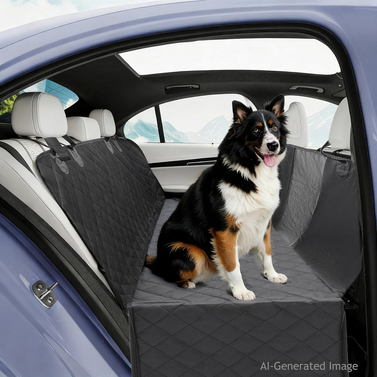 Waterproof 600D Oxford Dog Car Seat Cover Anti‑Slip Hammock Mesh