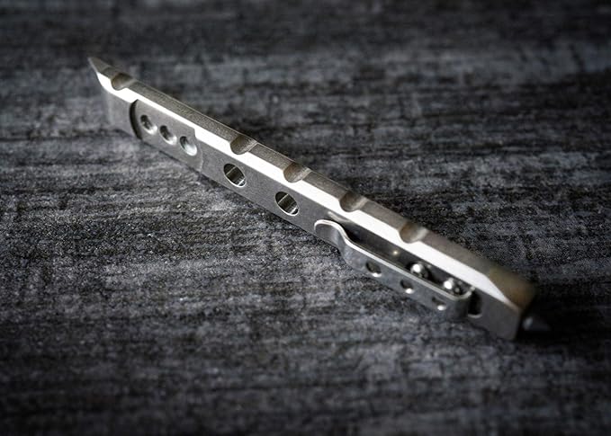TEC Accessories Ti-Pry Mini Pry Bar Keychain - Pocket Pry Bar EDC Prybar Titanium Tool - Durable and Lightweight Mini Prybar Gear Bottle Opener Multi Tool for Men and Women (Pocket Edition)