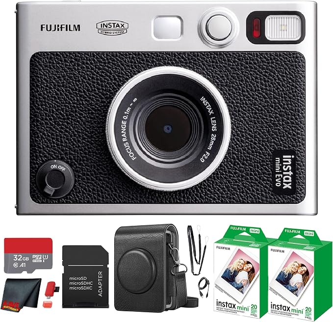 Fujifilm Instax Mini EVO Hybrid Instant Camera Bundle