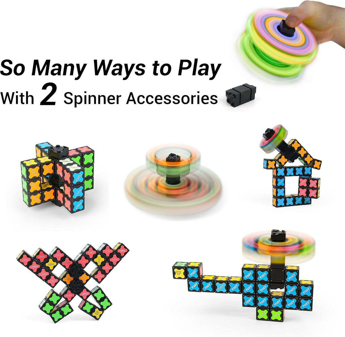 TOSY Magnet Cube 3x3 - 30 Blocks with 240 Magnets | Creative Building & Fidget Spinner Toy