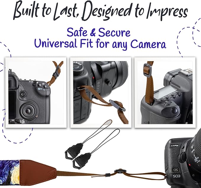 Camera Strap, Vintage Embroidered Neck Shoulder & Crossbody Camera Strap