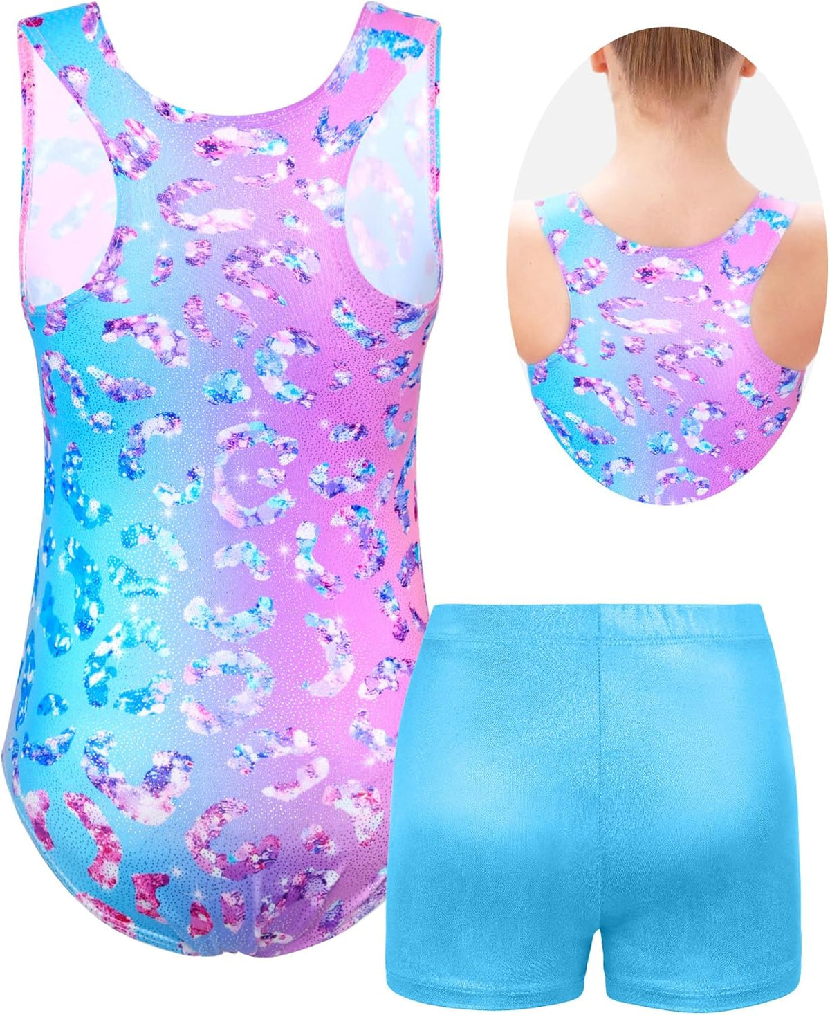 Skiennix Girls Gymnastics Leotard - Breathable & Stretchy Tumbling Outfit for Toddlers & Kids (4T-12Y)
