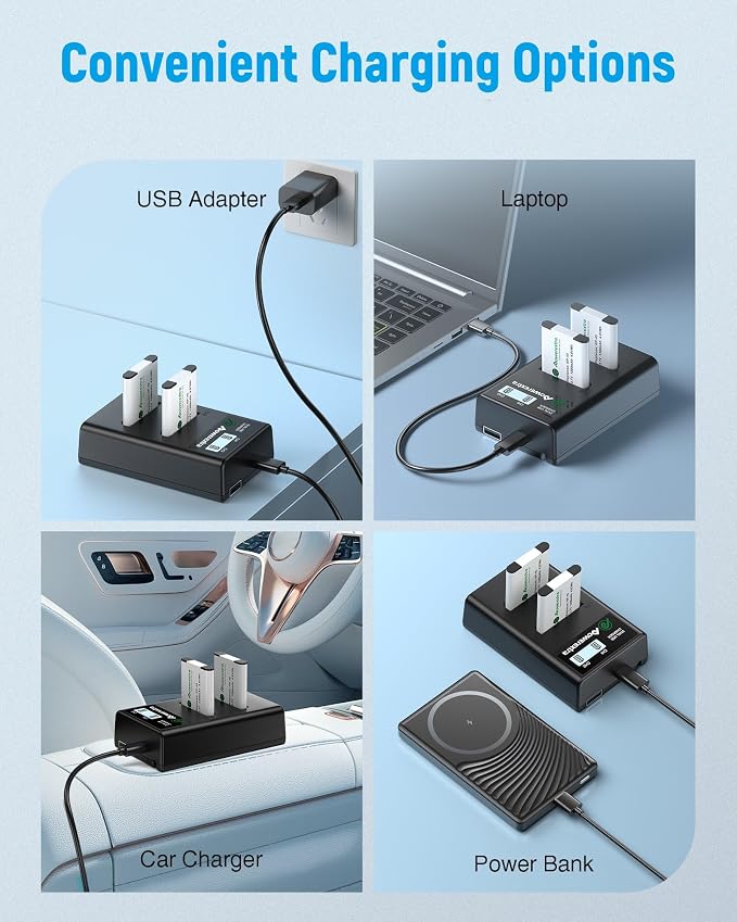 NP-45 NP-45A NP-45B NP-45S Battery 1300mAh*2 & Dual Charger Compatible