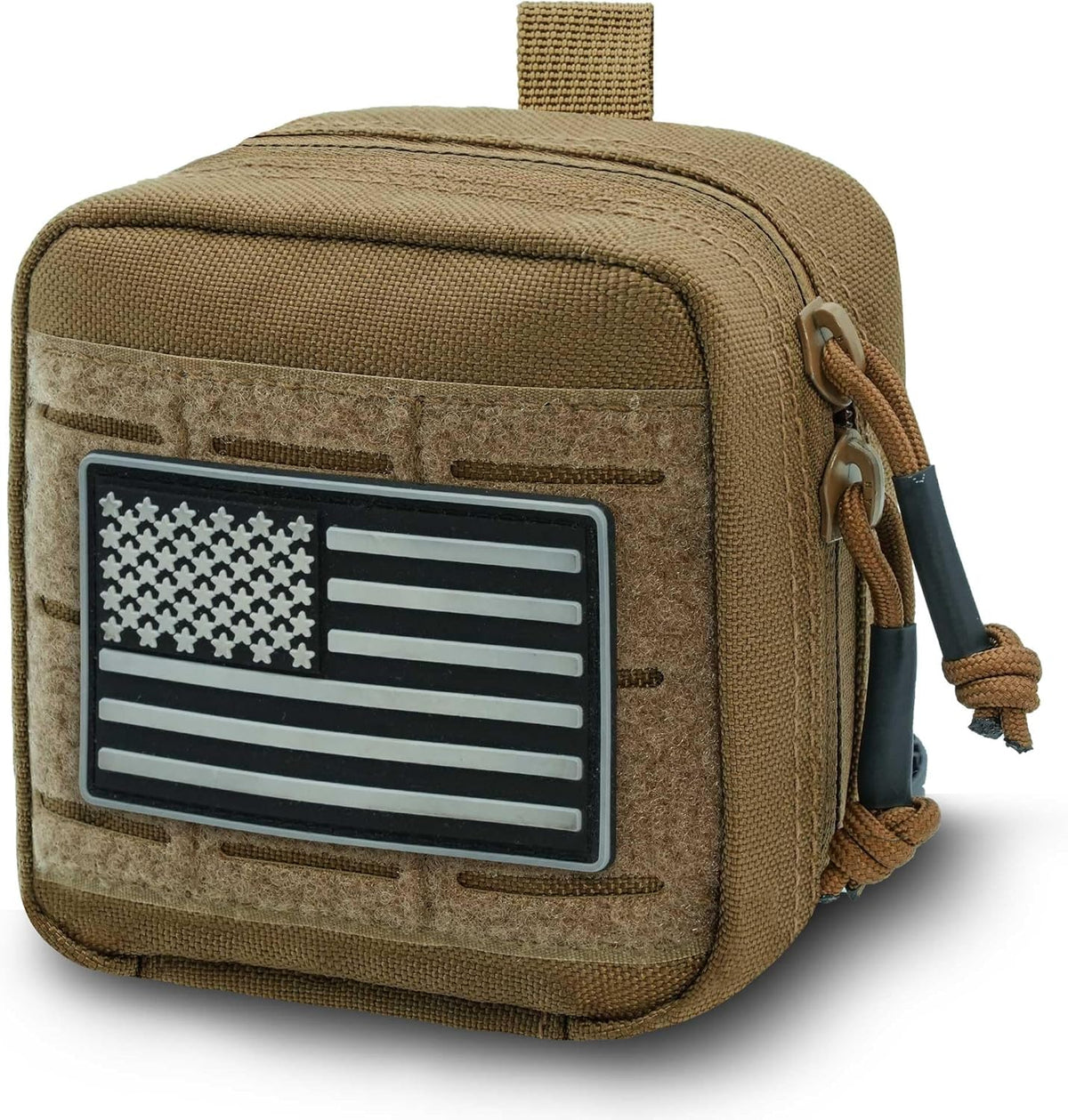 Upgrade Tactical Molle Admin Pouch - Laser Cut Design with Interior Divider | 4x4 Inches, Versatile Tool Bag