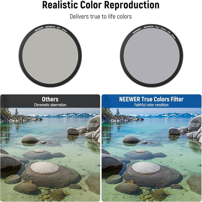 NEEWER 67mm Magnetic CPL Filter Set, Circular Polarizing Multicoated HD