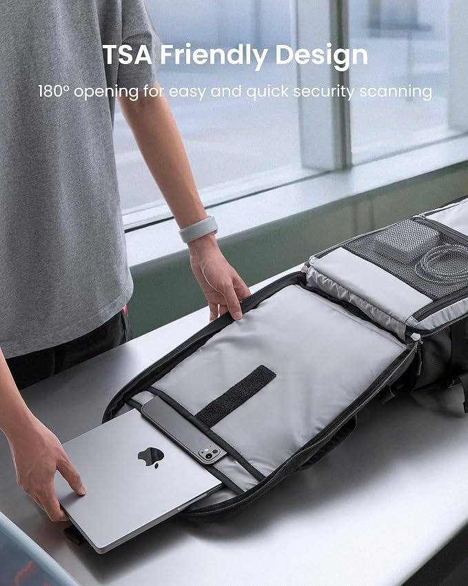 tomtoc Travel Backpack 40L, TSA Friendly Flight Approved Carry-on Luggage Hand