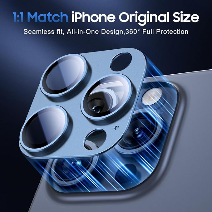 UniqueMe for 3 Pack iPhone 15 Pro/iPhone 15 Pro Max Camera Lens Protector