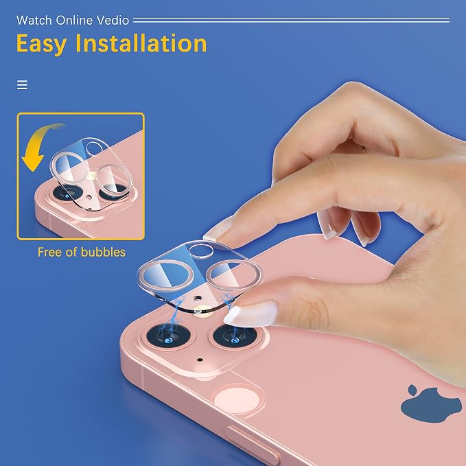 UniqueMe Compatible with iPhone 13 6.1" / iPhone 13 Mini 5.4" Camera Lens