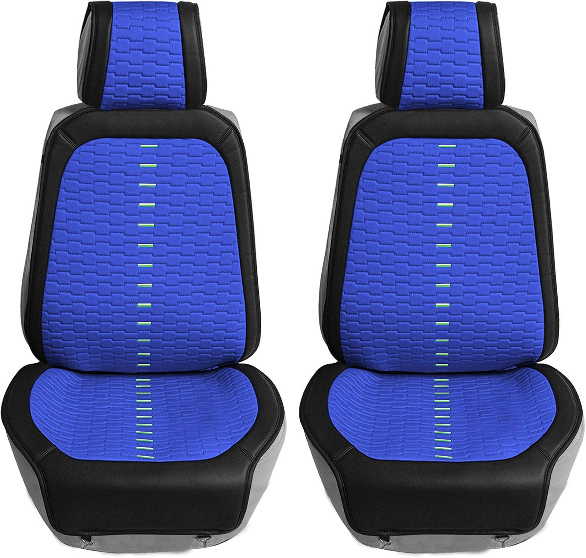 FH Group Front Set Automotive Seat Cushions, Car Seat Covers, Universal Fit, Airbag Compatible Seat Cover for SUV, Sedan, Van, Blue