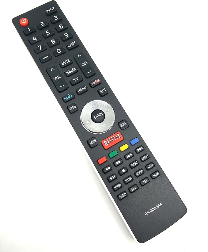 HISENSE TV Remote Control for 40K366WN 32K20 32K20DW 32K20W 40H5 50H5G 50K610GWN 55K610GWN 32K366W 40K366W 50K610GW 55K610GW