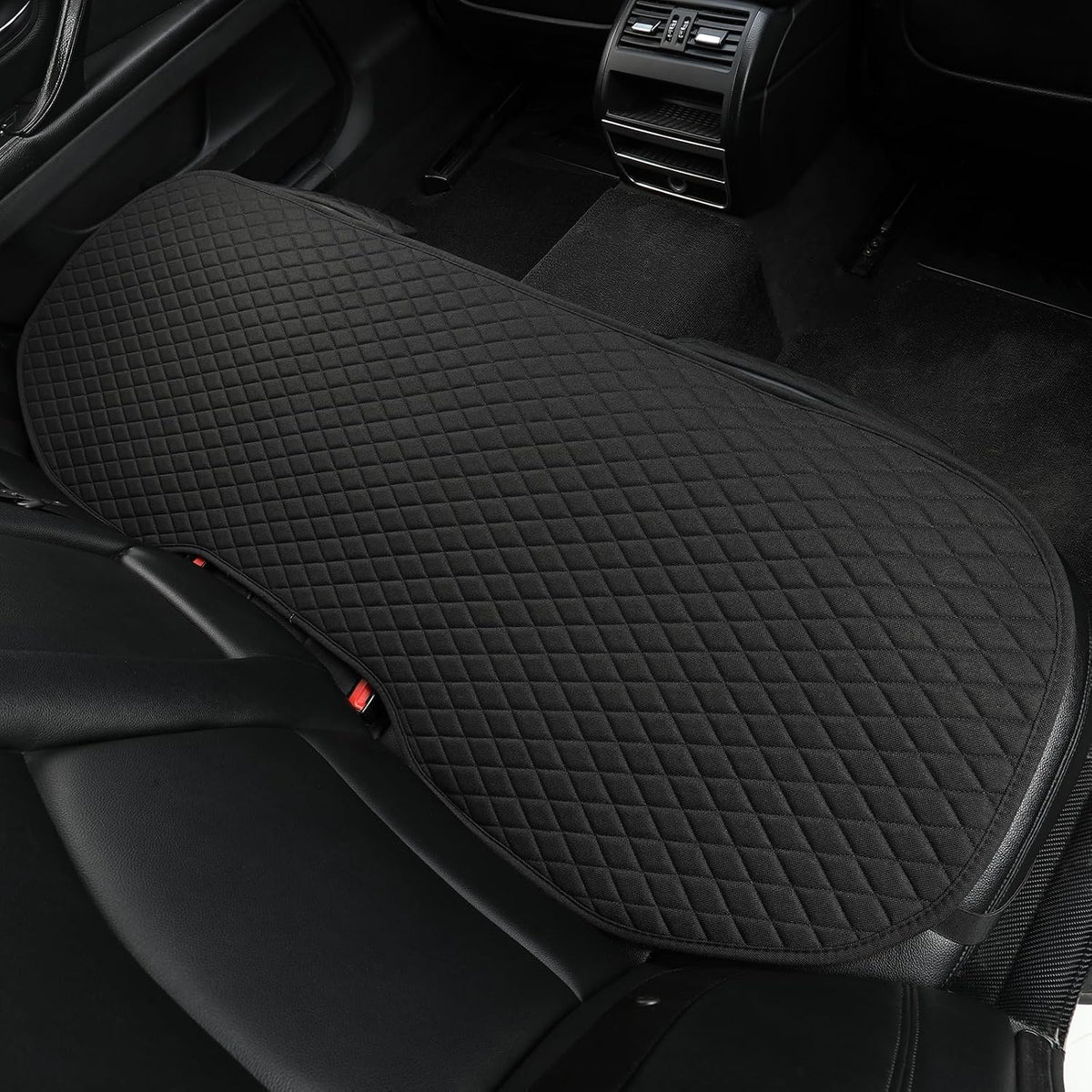 West Llama Linen Car Seat Covers,Bottom Seat Covers for Cars Include 1 Rear Bench Cover Universal Fits 90% Vehicles,SUVs,Cars,Sedans,Black