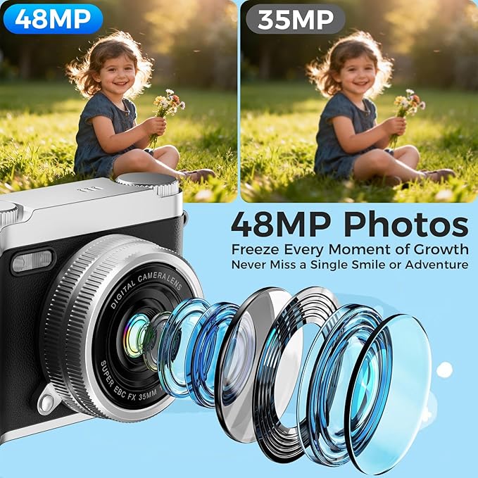 Upgrade Kids Selfie Camera, HD Digital Video Cameras