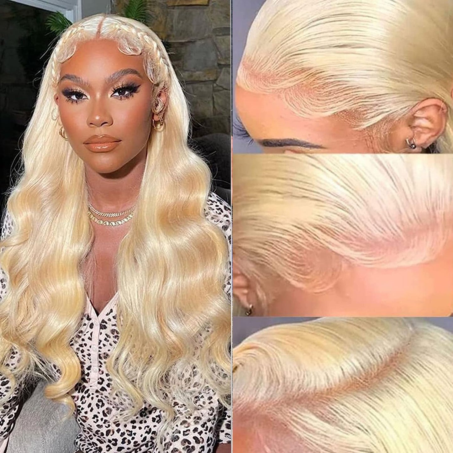 Sweetie 12 Inch 613 13X4 Lace Front Wig Human Hair 150% Density 12A Blonde Wig Human Hair Body Wave Lace Front Wigs Human Hair F