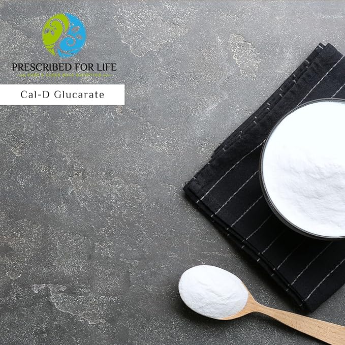 Prescribed for Life Calcium D Glucarate Powder, Pure CDG Fine Powder, USP Grade, Vegan, Gluten Free, Non GMO (1kg / 2.2lb)